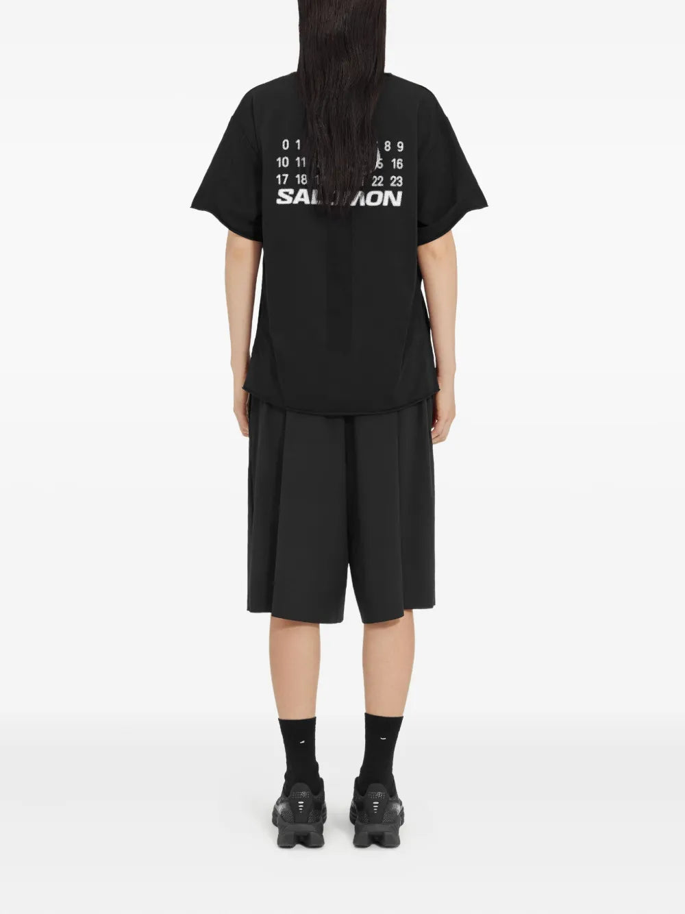 MM6 Maison Margiela X Salomon playera con logo estampado de MM6 Maison Margiela x Salomon - Negro - imagen 4
