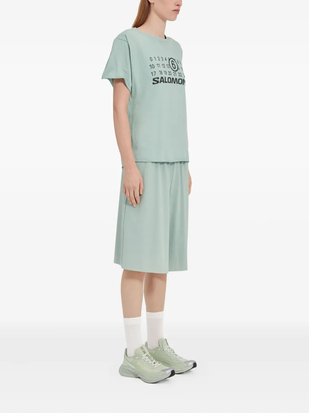 MM6 Maison Margiela X Salomon playera con logo estampado de MM6 Maison Margiela x Salomon - Verde - imagen 3