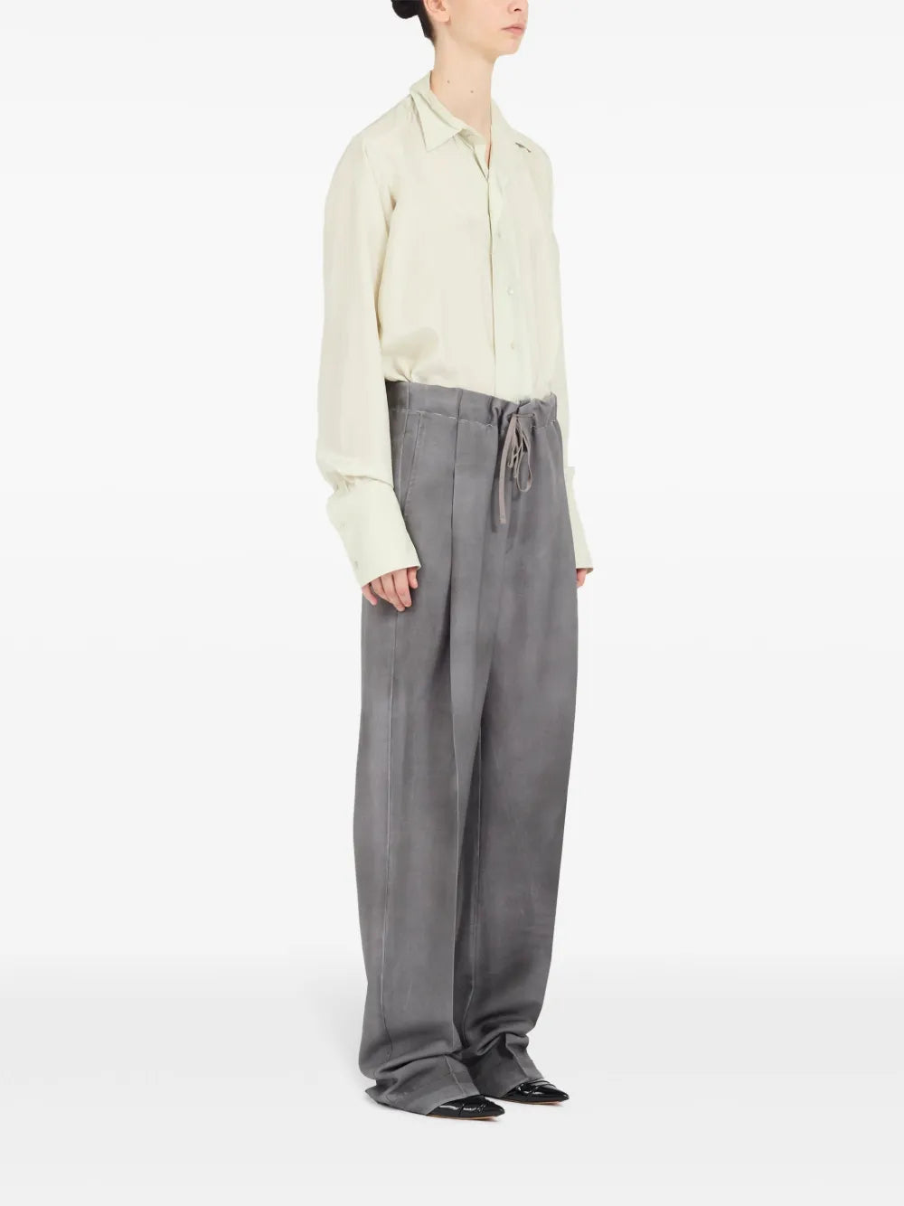 Maison Margiela pants con logo de cuatro costuras - Gris - imagen 3