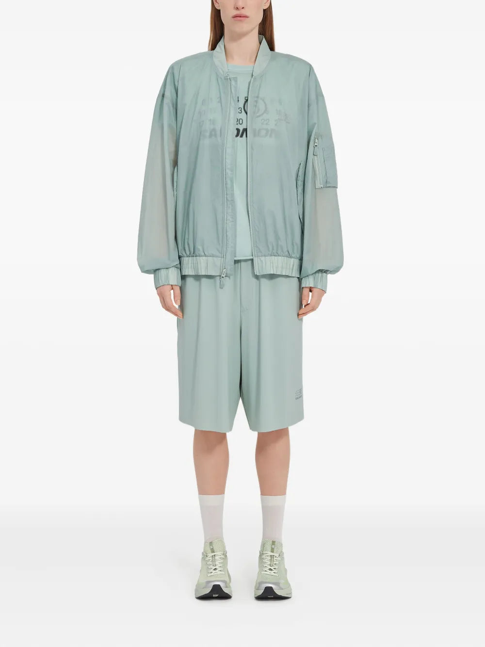 MM6 Maison Margiela X Salomon chamarra bomber con estampado de números de MM6 Maison Margiela x Salomon - Azul - imagen 2
