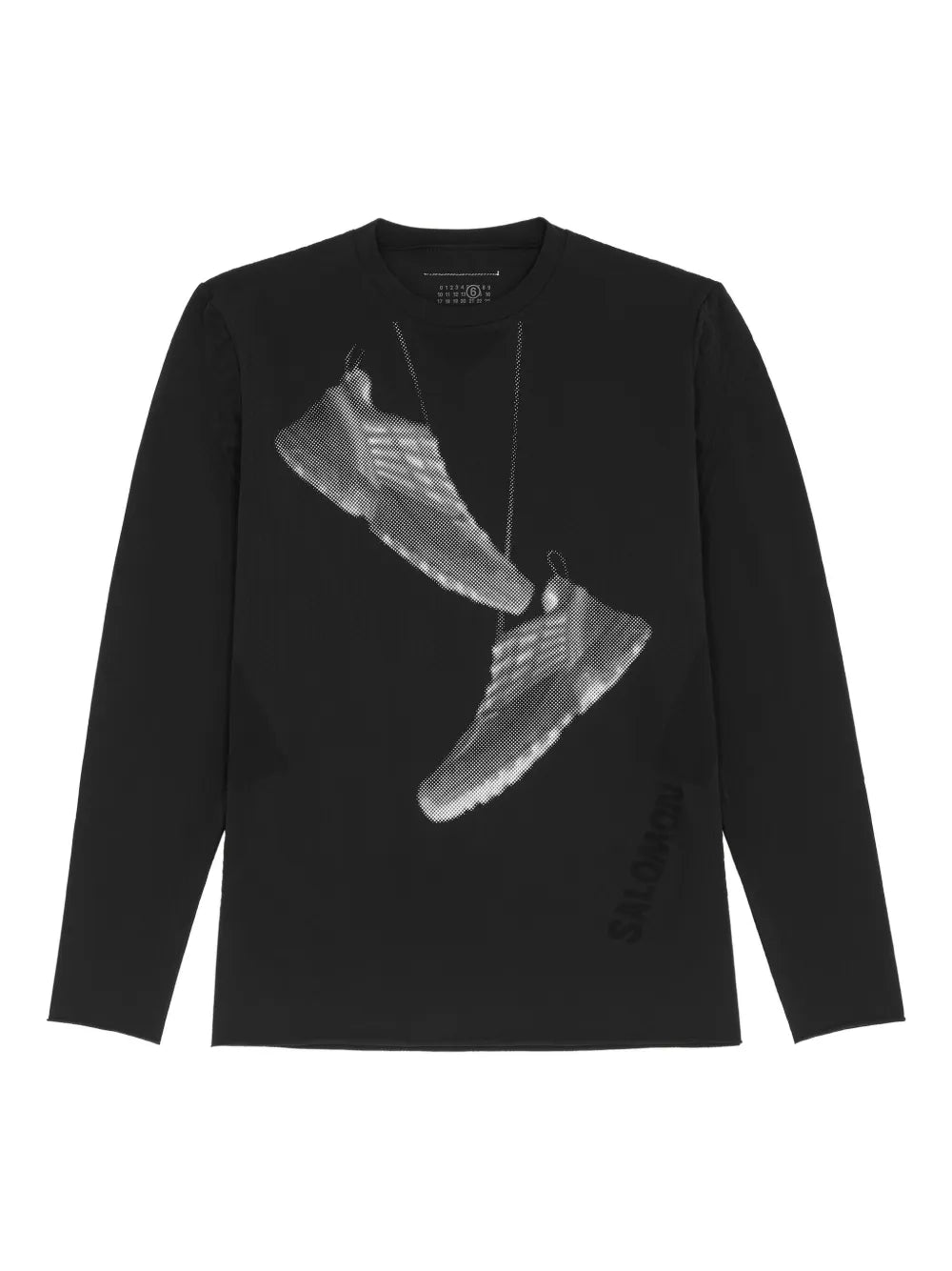 MM6 Maison Margiela X Salomon playera con estampado gráfico en colaboración con Salomon - Negro - imagen 1