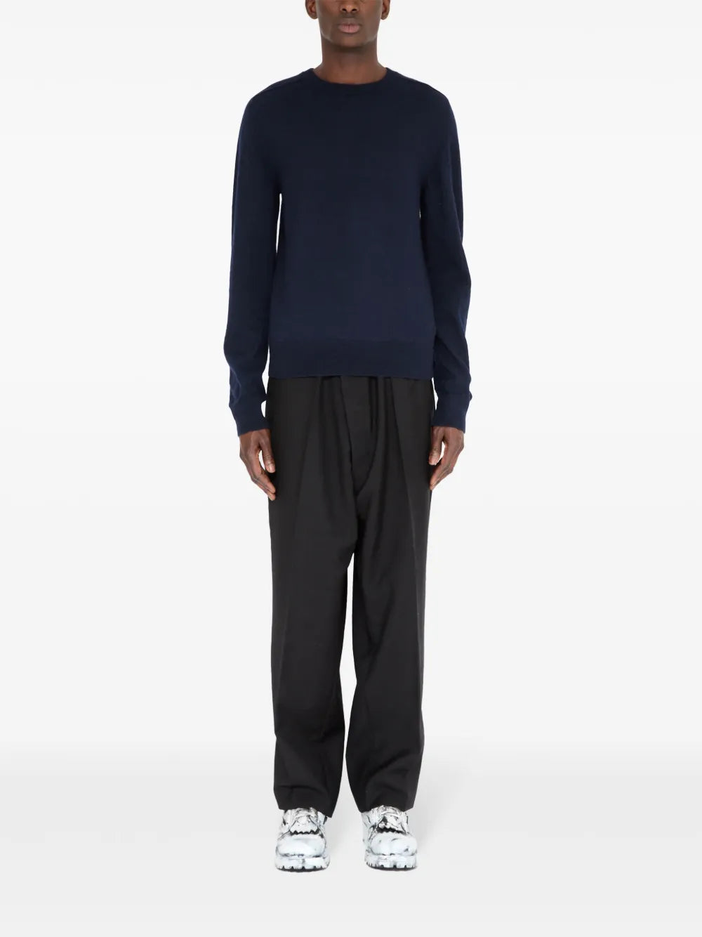Maison Margiela suéter con cuello redondo - Azul - imagen 2