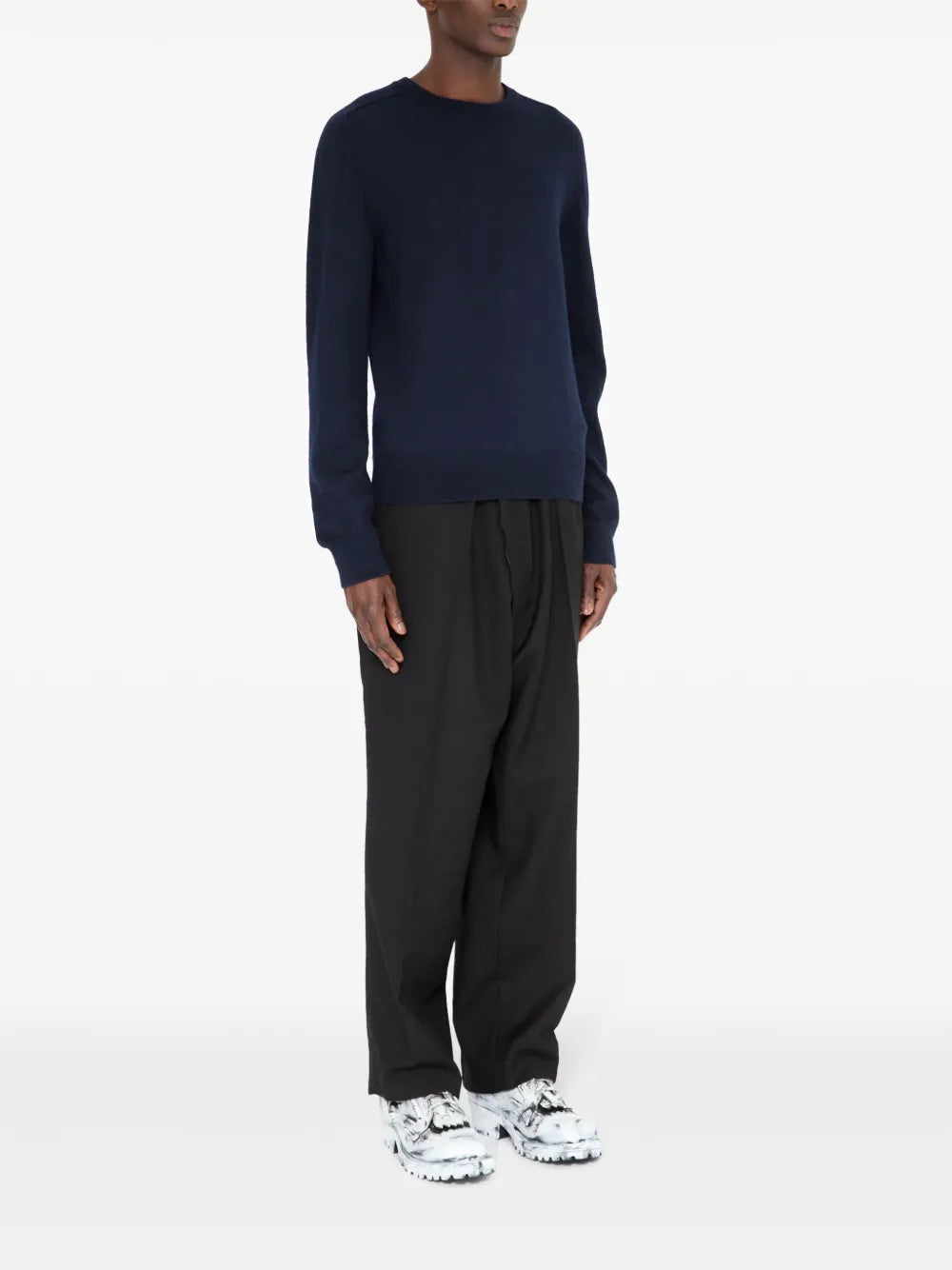 Maison Margiela suéter con cuello redondo - Azul - imagen 3