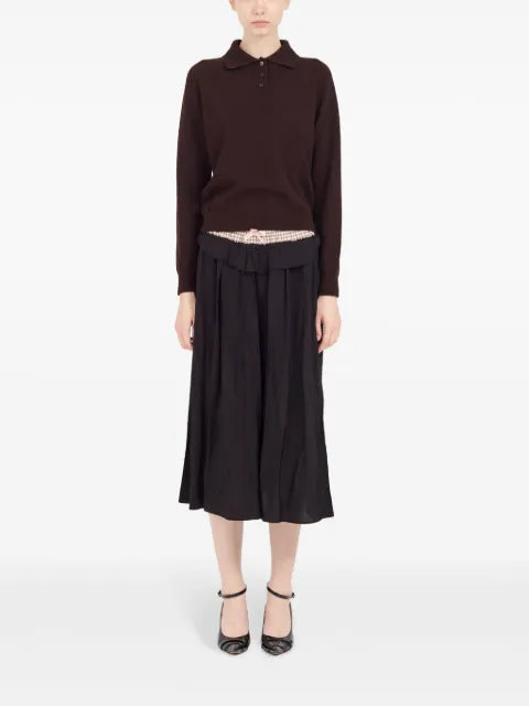Maison Margiela top tejido de canalé con cuello tipo polo - imagen 2