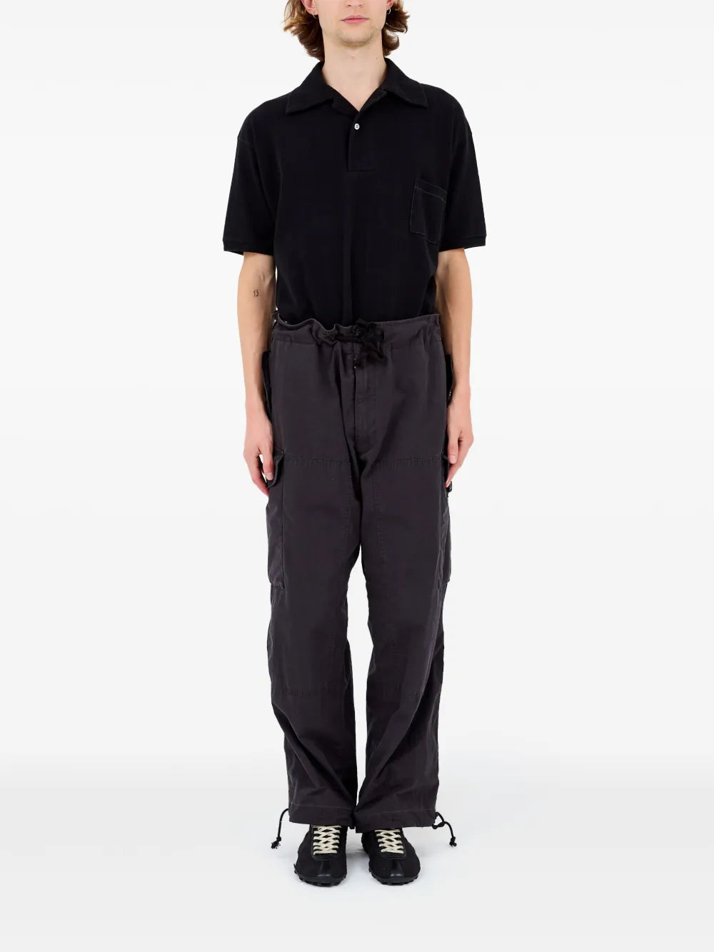 Maison Margiela pants con detalle de cuatro costuras del logo - Negro - imagen 2