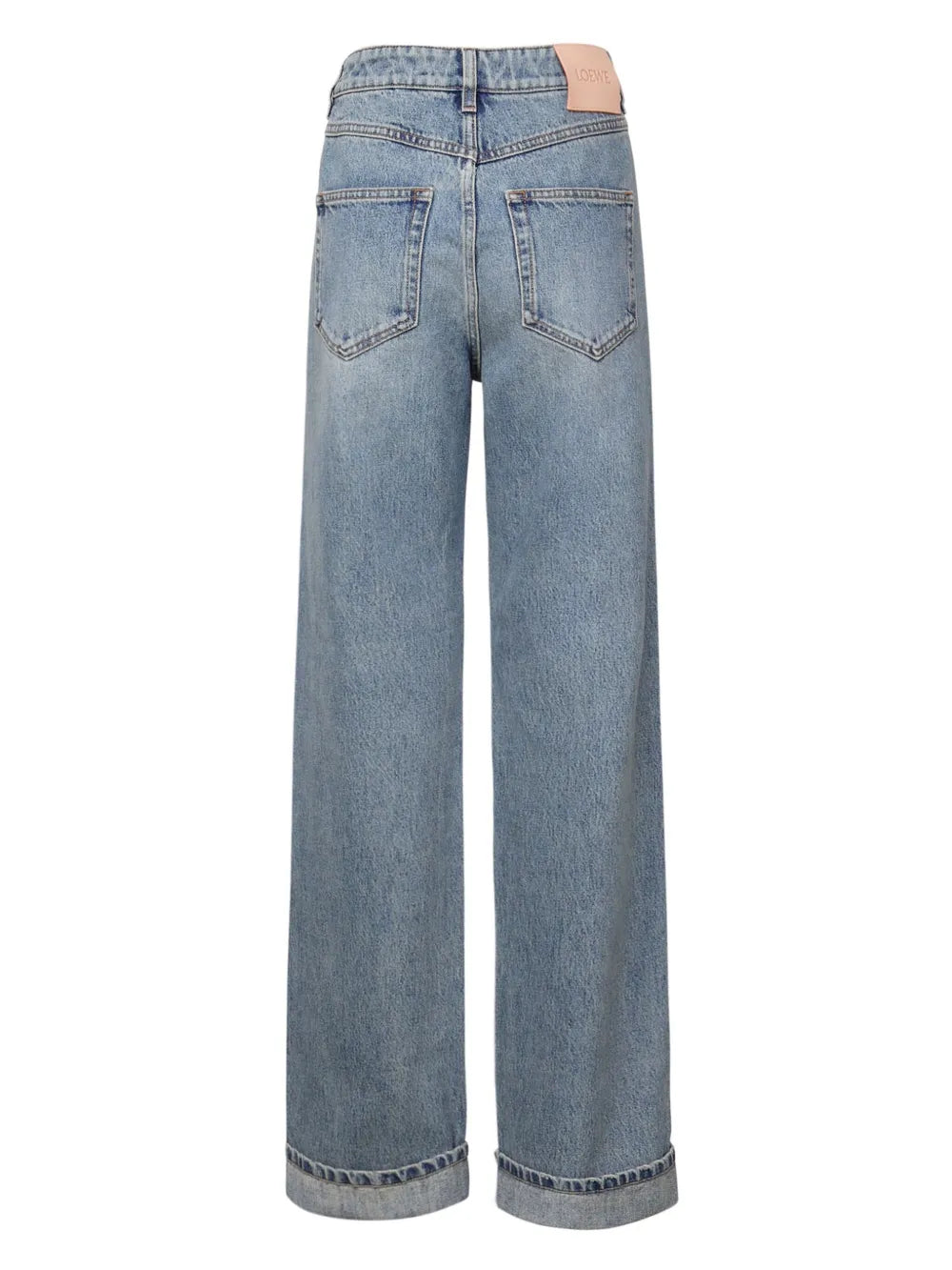 LOEWE jeans anchos con parche del logo