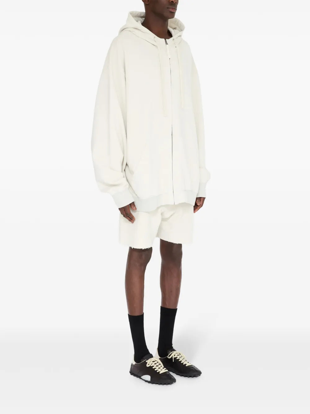 Maison Margiela hoodie con cordones y cierre - Neutro - imagen 3