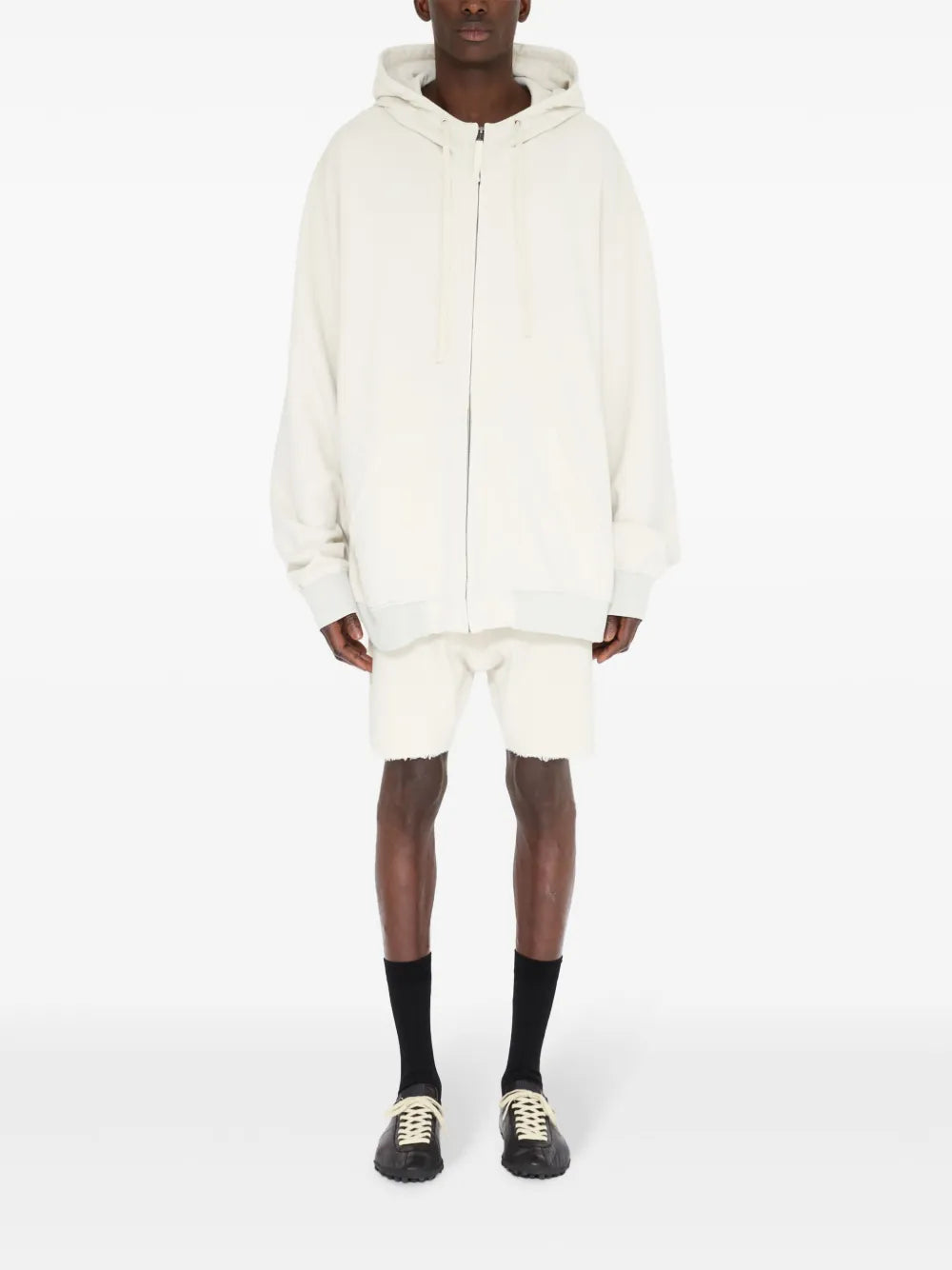 Maison Margiela hoodie con cordones y cierre - Neutro - imagen 2