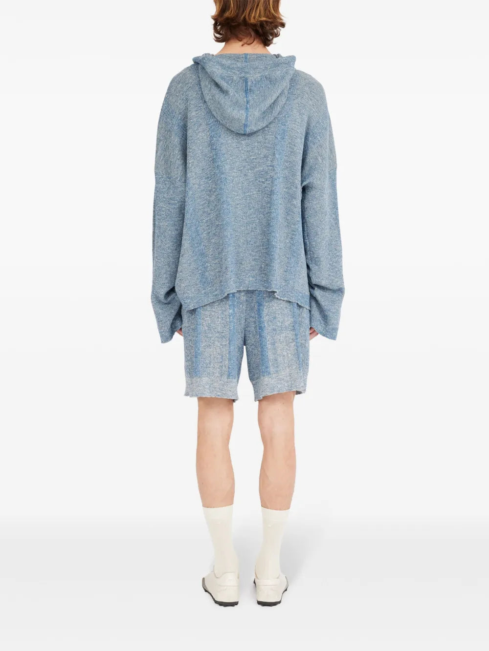 Maison Margiela suéter con capucha y cordones - Azul - imagen 4