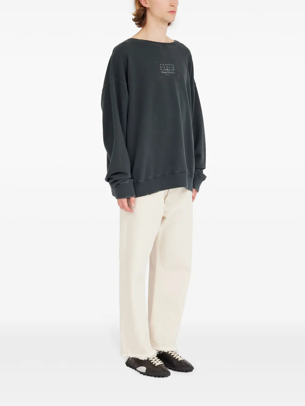 Maison Margiela suéter con motivo de números - Negro - imagen 3