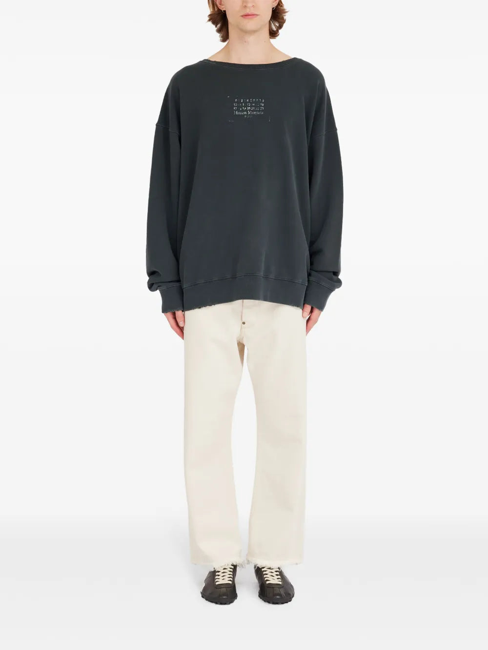 Maison Margiela suéter con motivo de números - Negro - imagen 2
