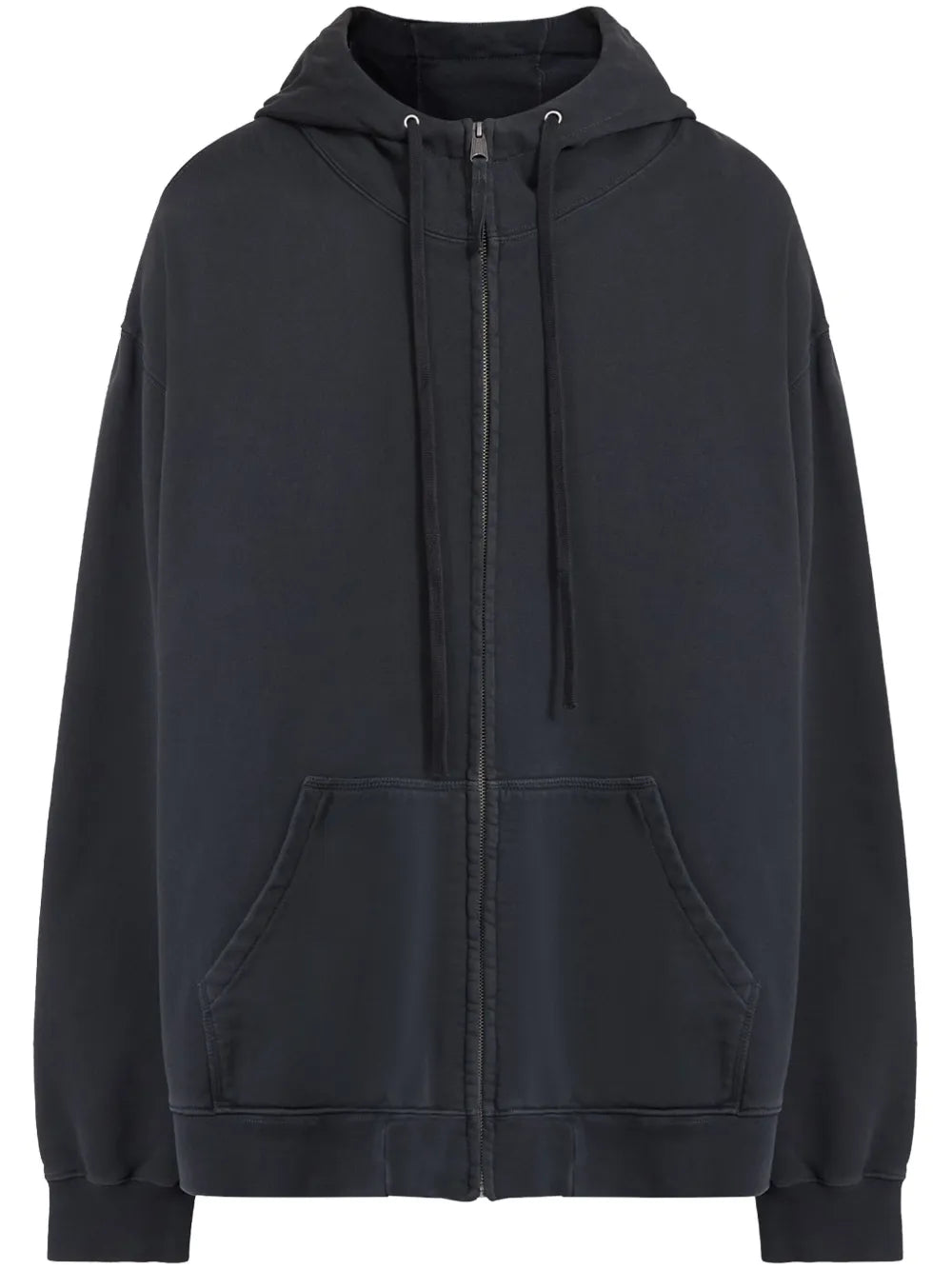 Maison Margiela hoodie con cordones y cierre - Negro - imagen 1