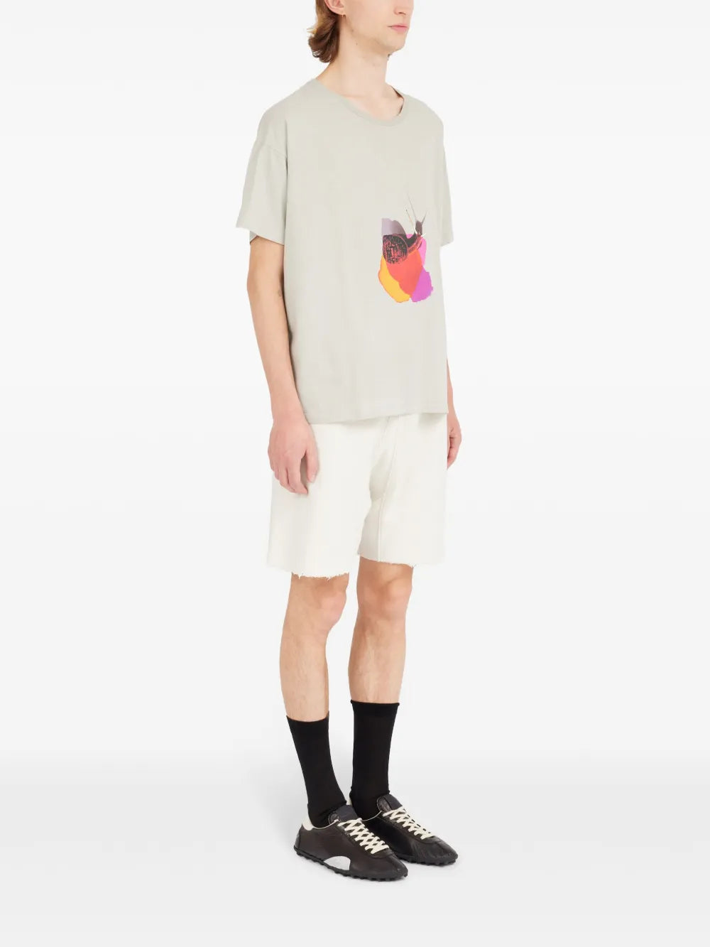 Maison Margiela playera con estampado gráfico - Gris - imagen 3