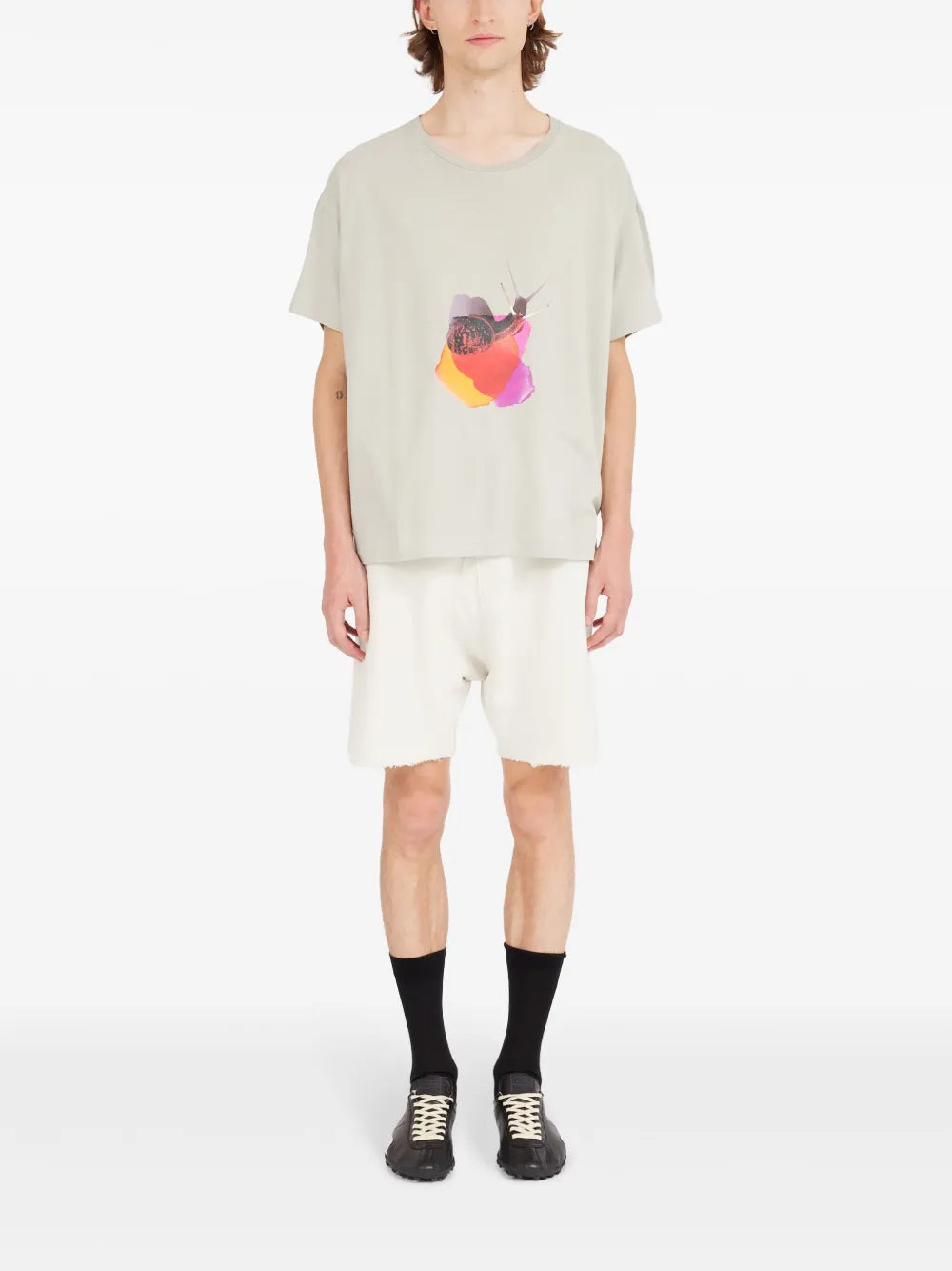 Maison Margiela playera con estampado gráfico - Gris - imagen 2