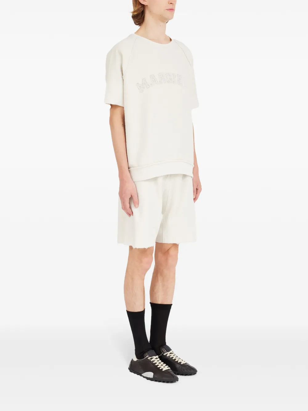 Maison Margiela playera con logo bordado - Blanco - imagen 3
