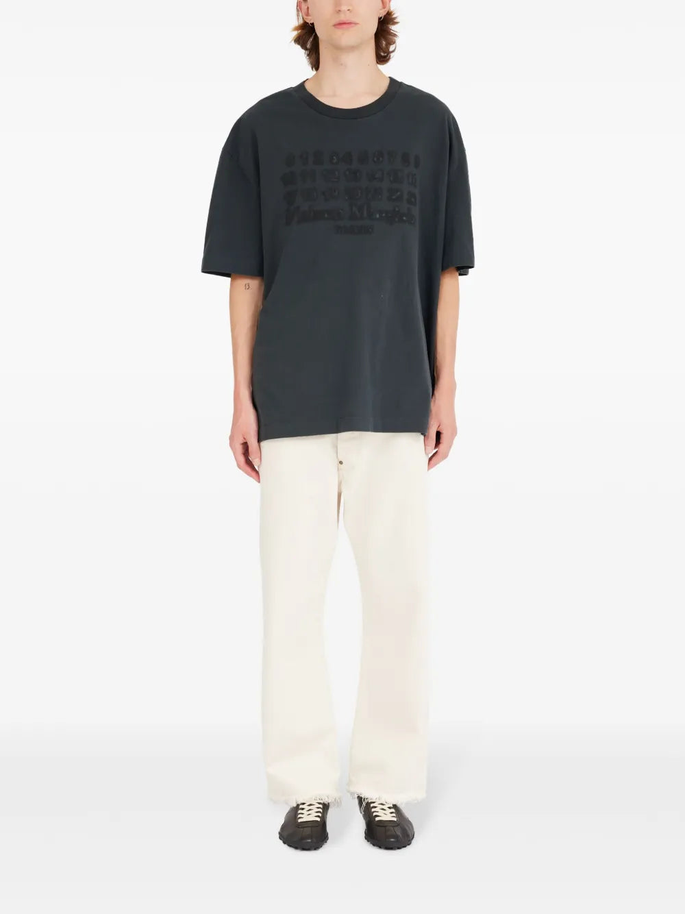 Maison Margiela playera con motivo de número - Negro - imagen 2