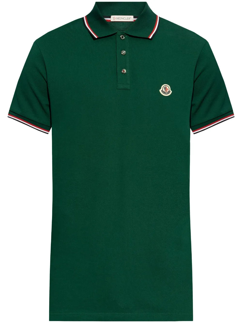 Moncler playera tipo polo con parche del logo