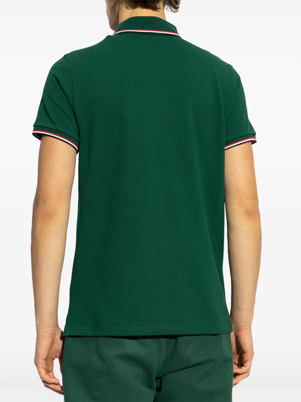 Moncler playera tipo polo con parche del logo