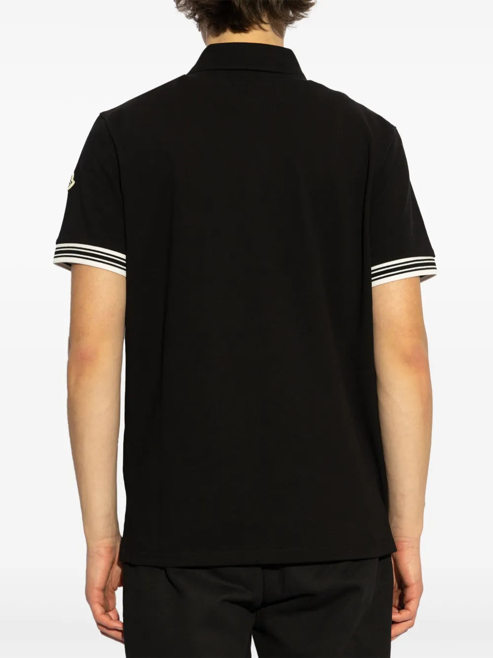 Moncler playera tipo polo con logo bordado