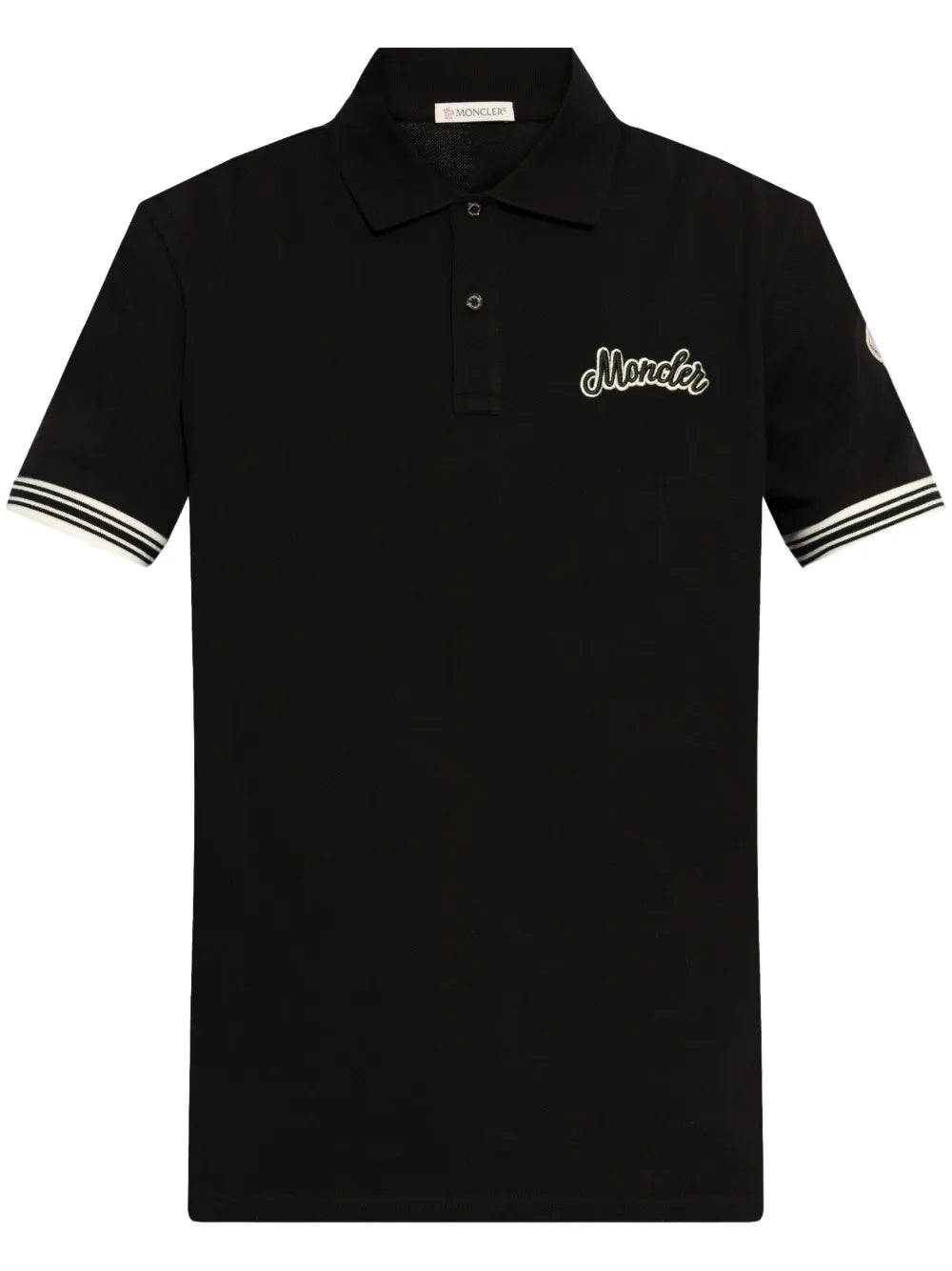 Moncler playera tipo polo con logo bordado