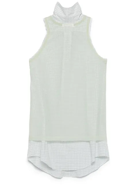 Maison Margiela camisa sin mangas con cuadros estampados - imagen 1