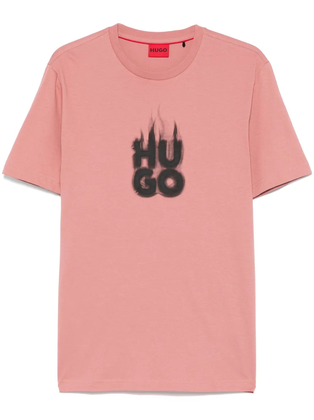 HUGO playera Stacked Smoke con logo estampado en algodón