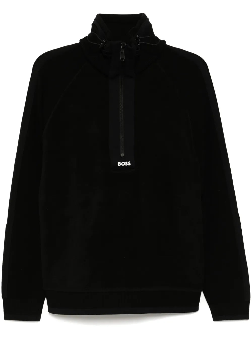 BOSS sudadera con medio cierre