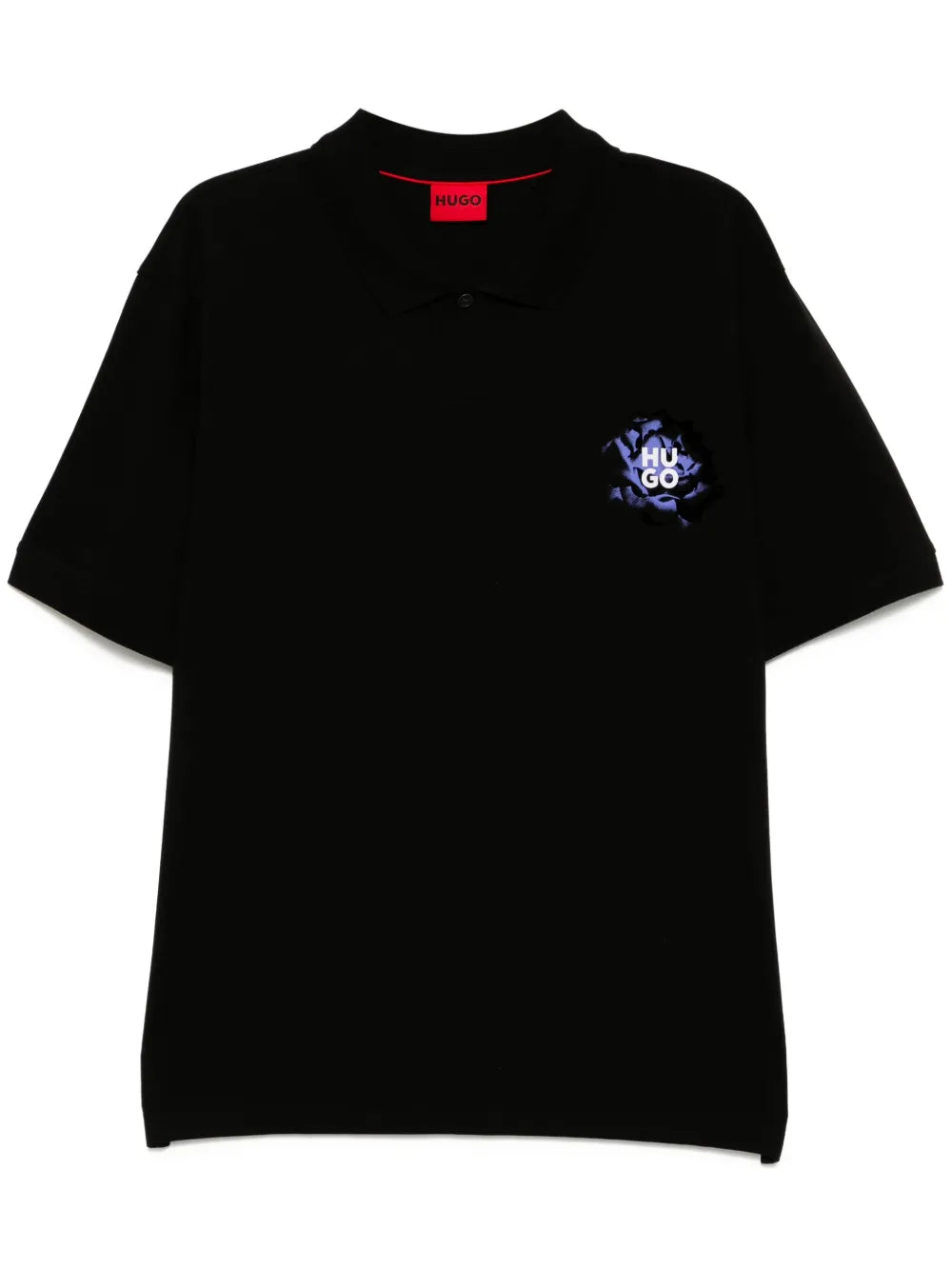 HUGO playera tipo polo con logo estampado