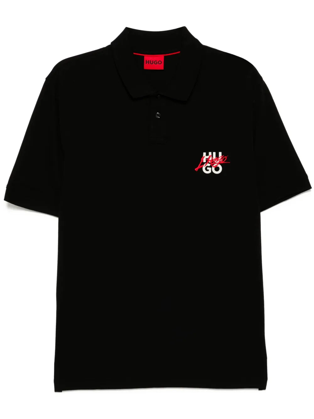 HUGO playera tipo polo con logo estampado