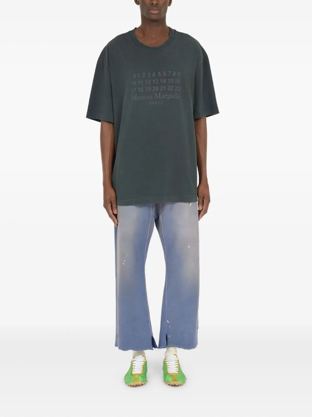 Maison Margiela playera con logo estampado - Gris - imagen 2