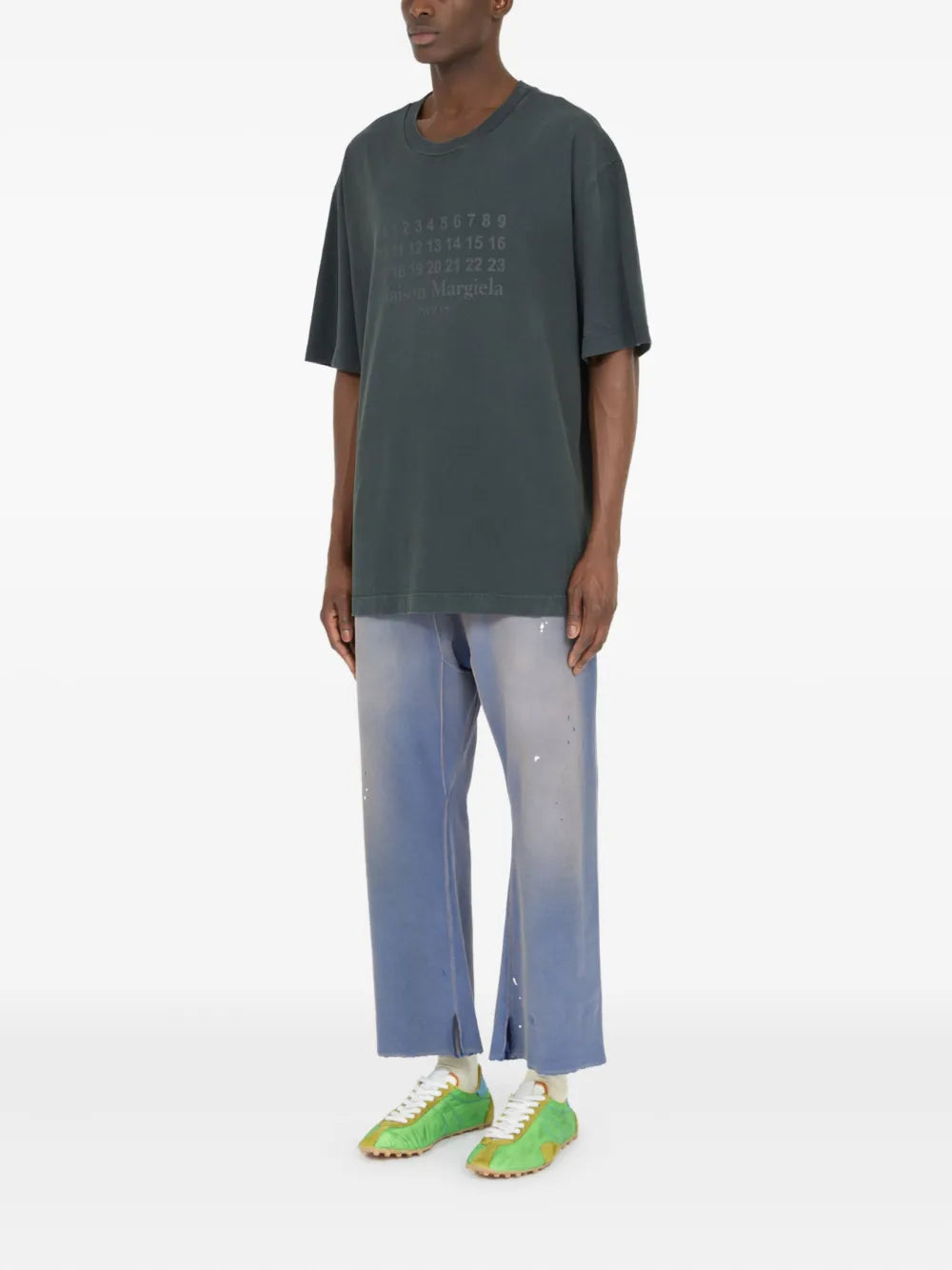 Maison Margiela playera con logo estampado - Gris - imagen 4