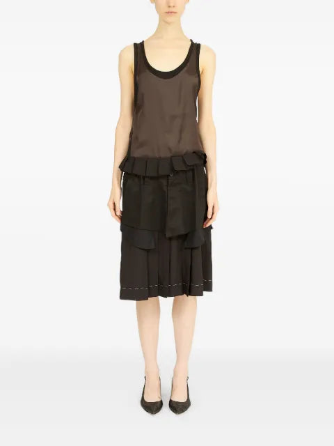 Maison Margiela vestido midi de popelina - imagen 2