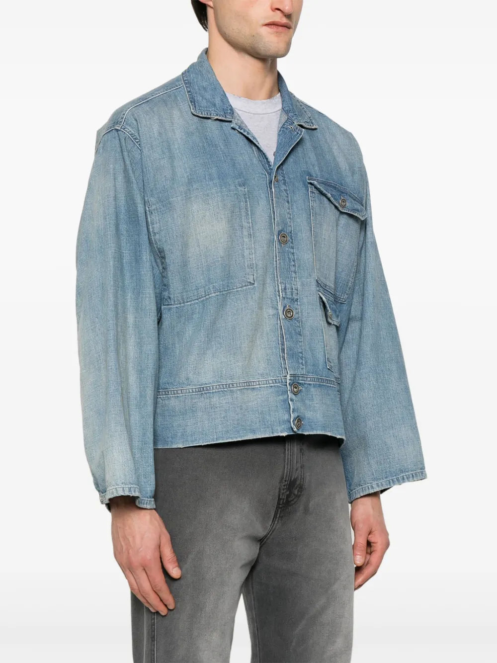 Maison Margiela chamarra de mezclilla - Azul - imagen 3