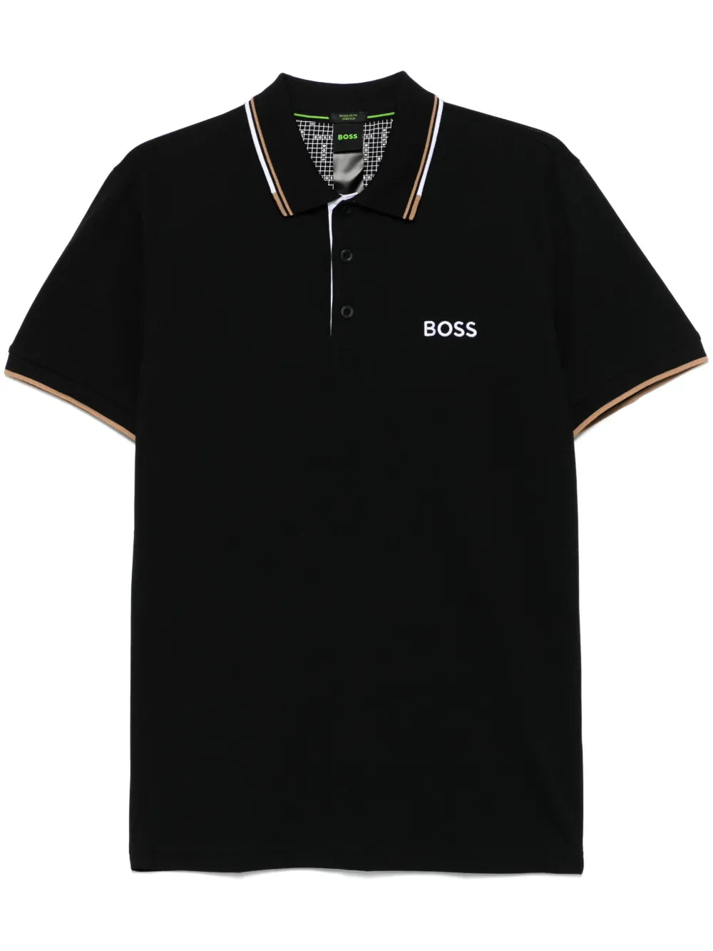 BOSS playera tipo polo con logo bordado
