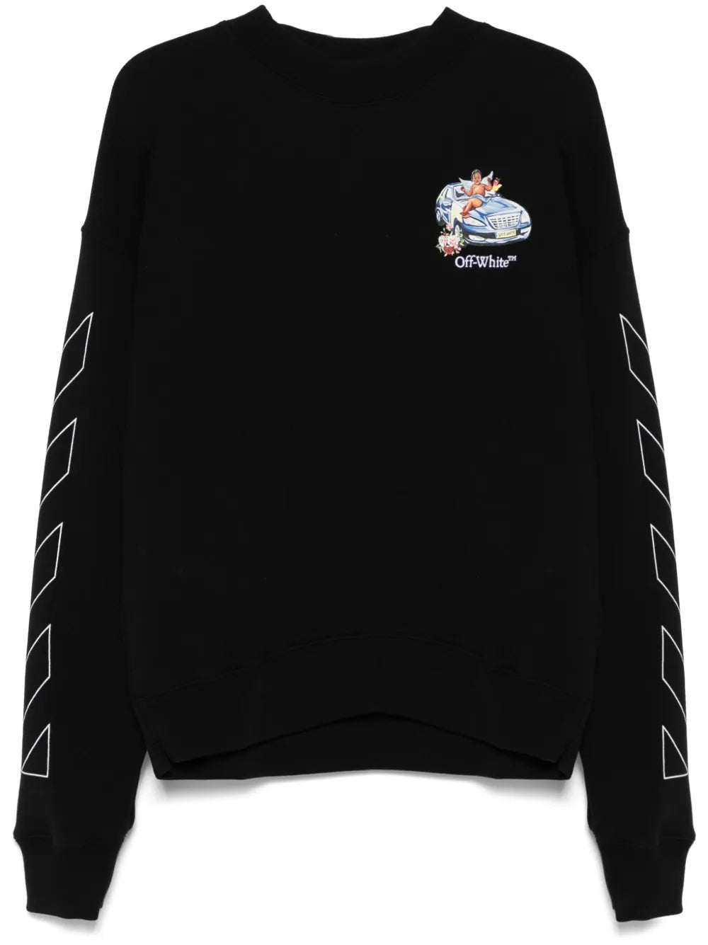 Off-White sudadera con logo bordado