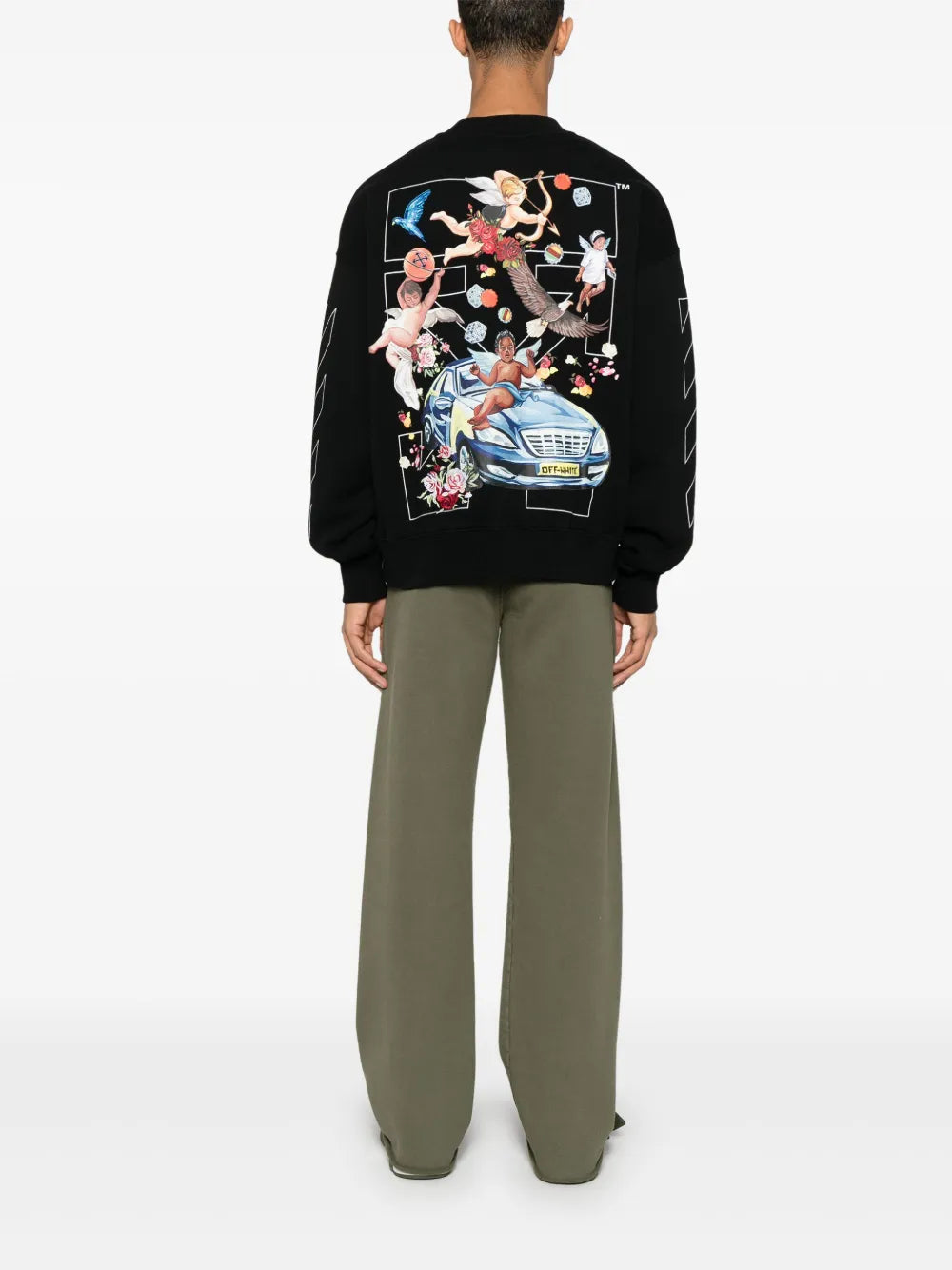 Off-White sudadera con logo bordado