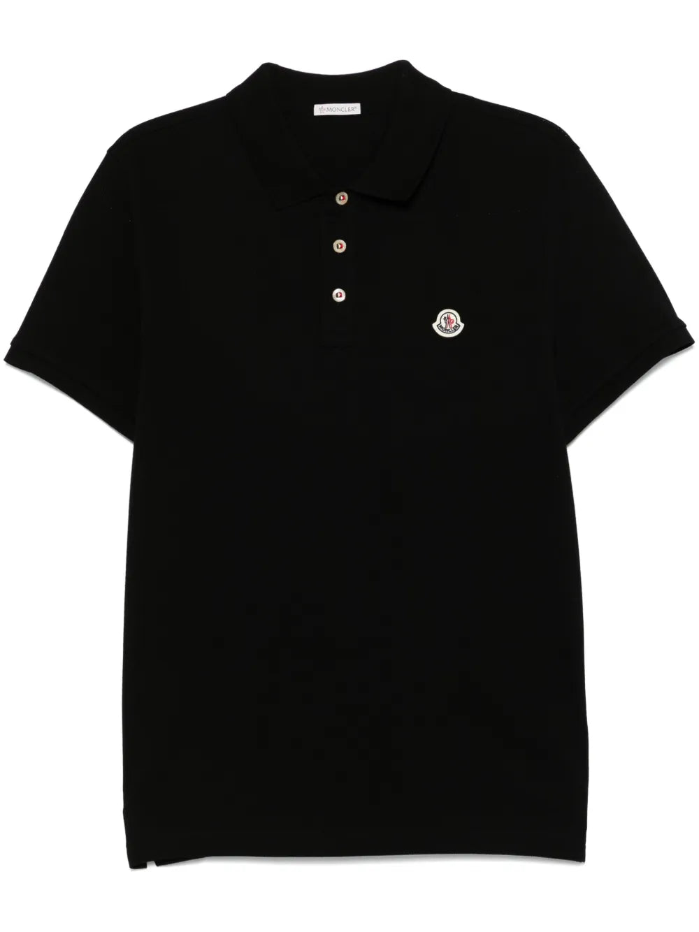 Moncler playera tipo polo con parche del logo