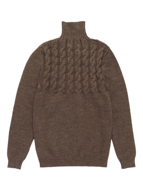 Maison Margiela suéter en tejido de ochos con cuello de tortuga - imagen 2