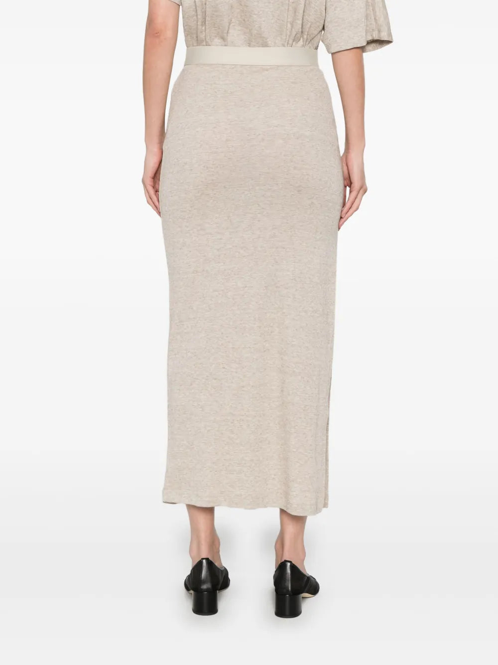 LOEWE falda midi con logo en la pretina