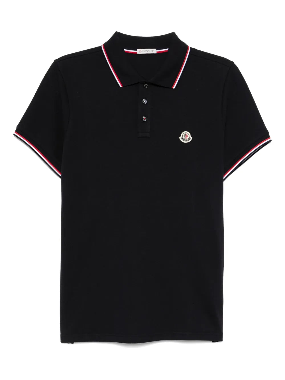 Moncler playera tipo polo con parche del logo