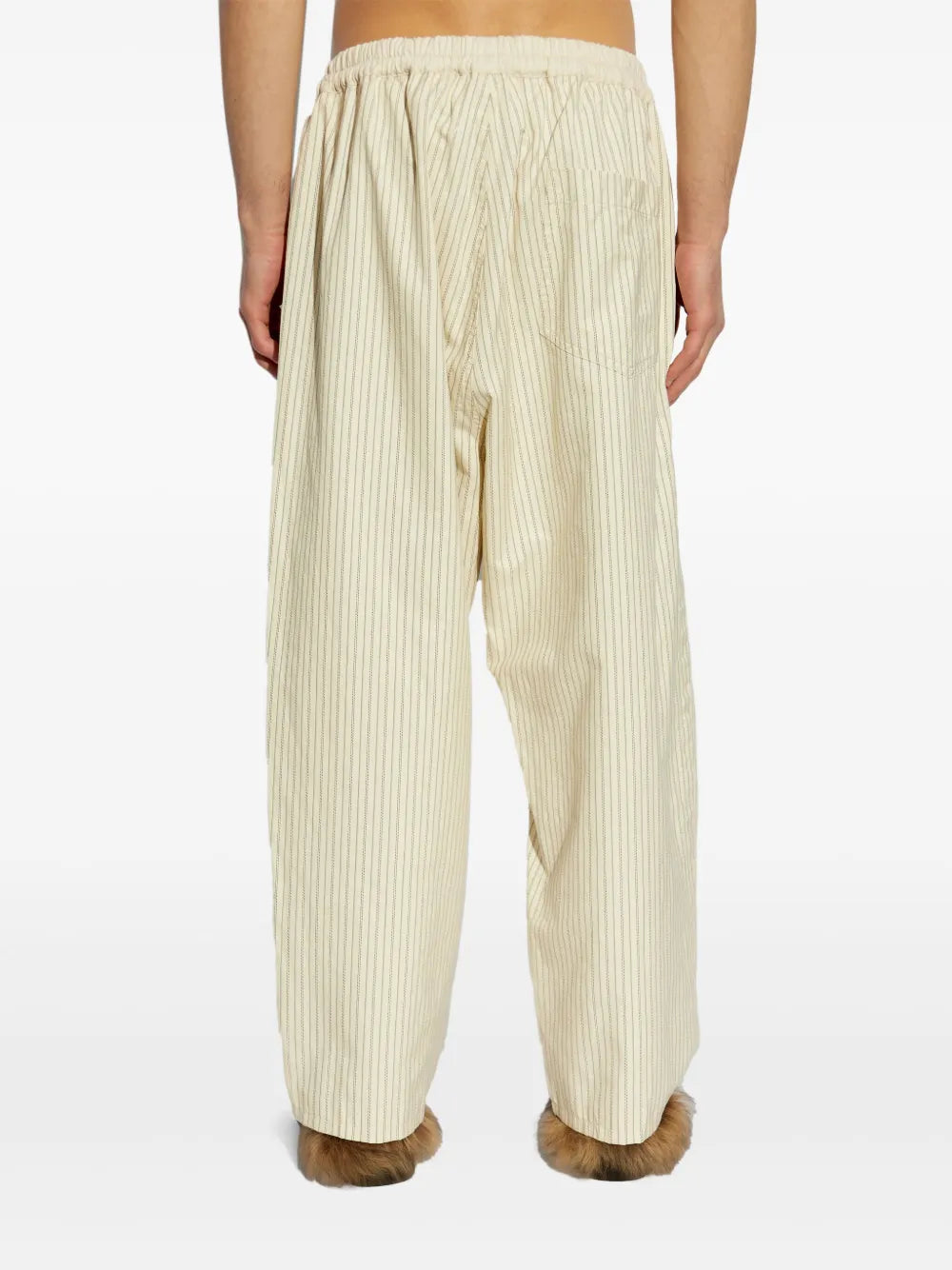 Maison Margiela pantalones con estampado de rayas diplomáticas - Neutro - imagen 4