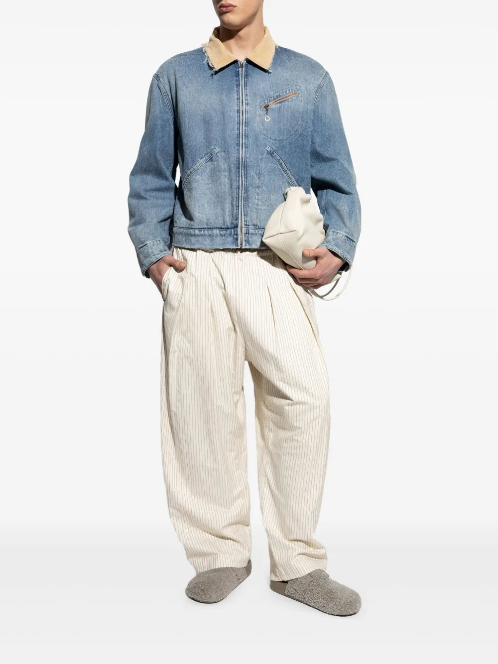 Maison Margiela chamarra bomber de mezclilla - Azul - imagen 2