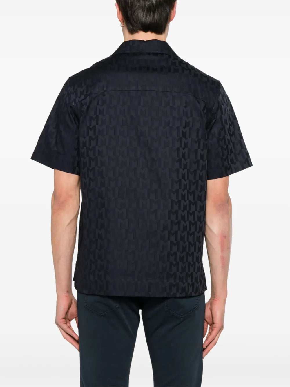 Moncler camisa con monograma en jacquard