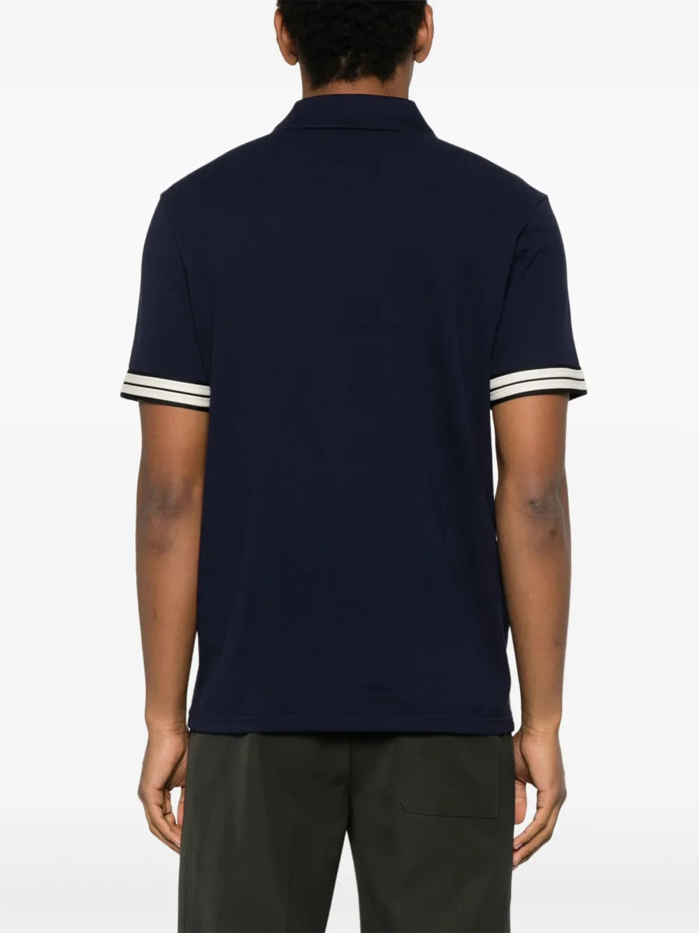 Moncler playera tipo polo de piqué con parche del logo