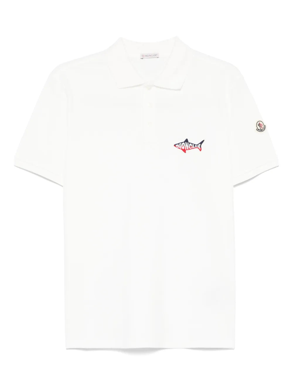Moncler playera tipo polo con parche del logo
