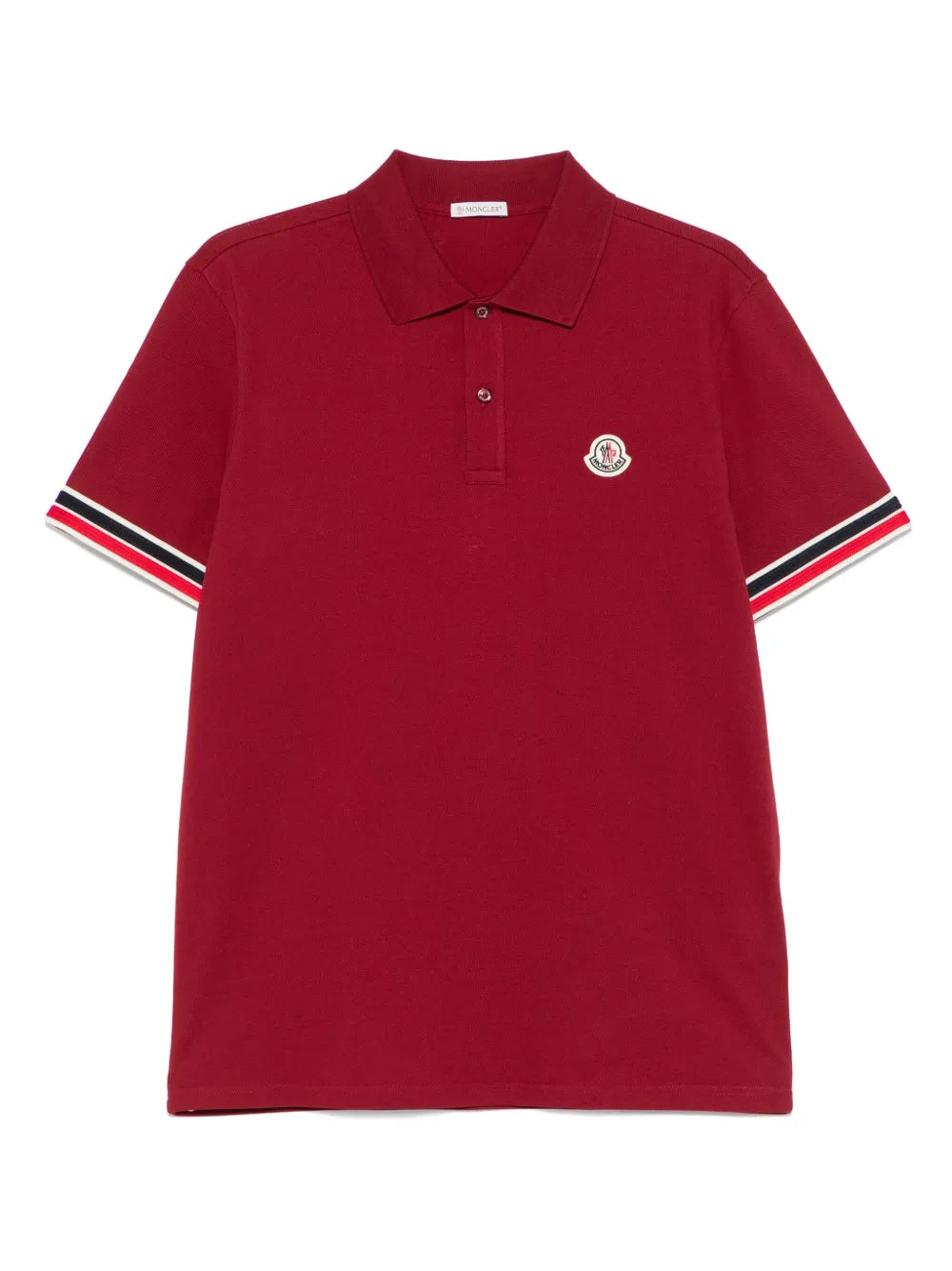 Moncler playera tipo polo con parche del logo