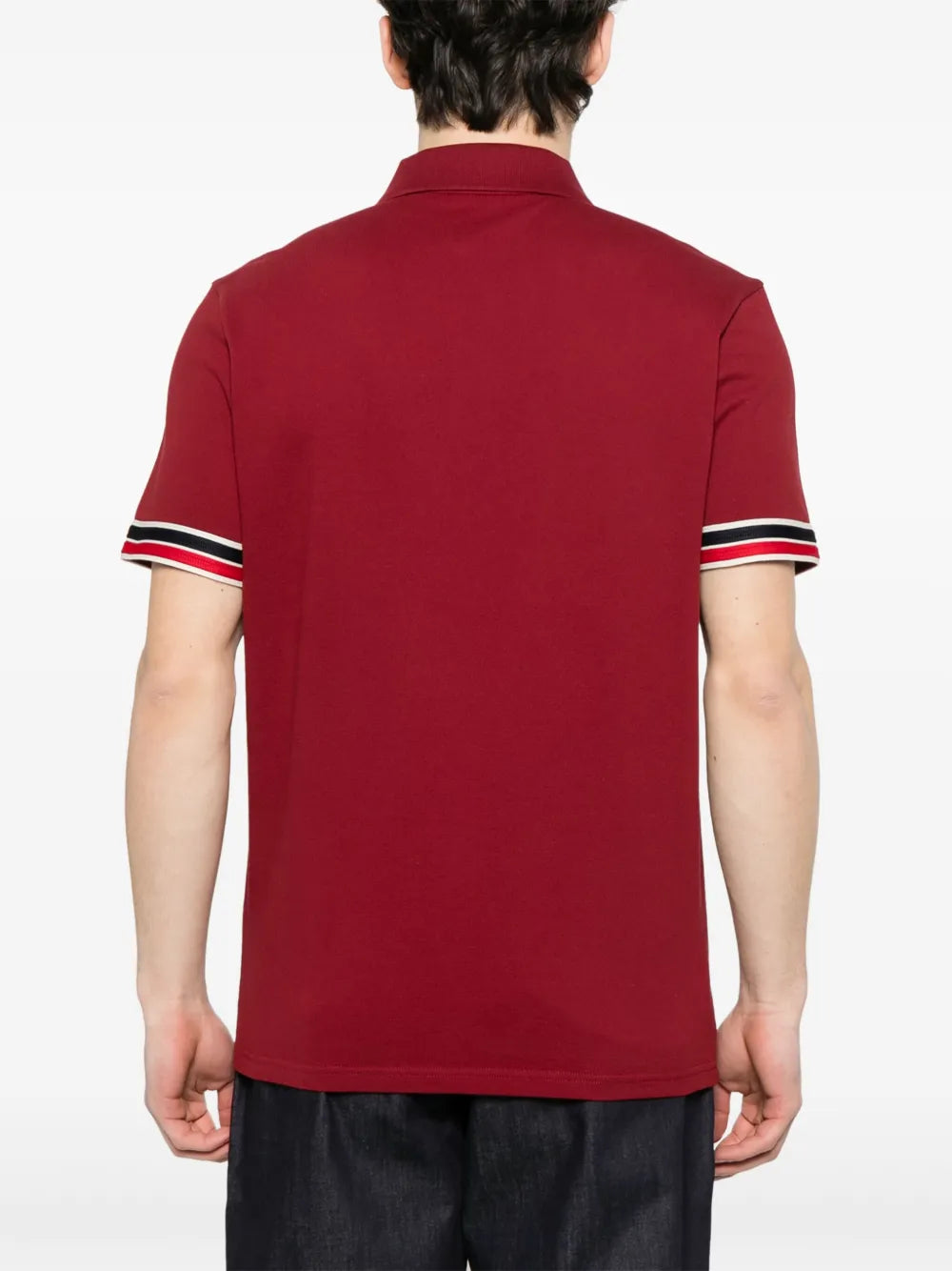 Moncler playera tipo polo con parche del logo