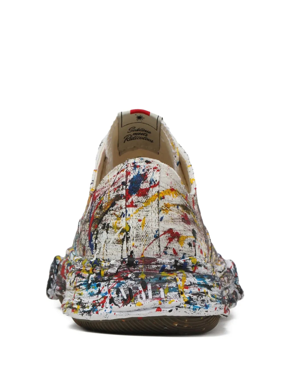 Maison MIHARA YASUHIRO tenis con efecto de salpicaduras de pintura - blanco