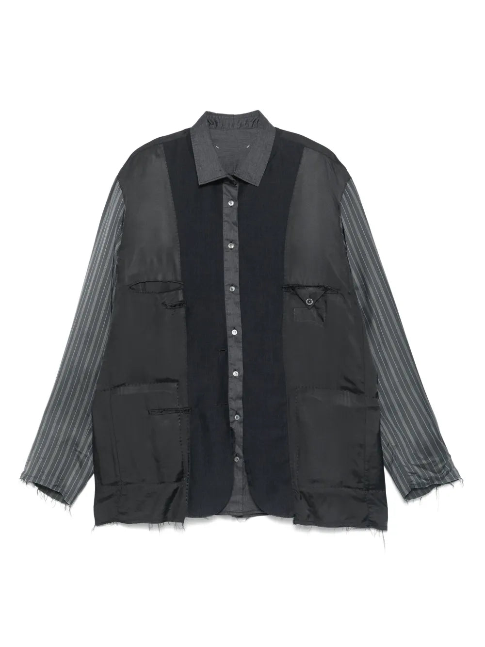 Maison Margiela chamarra con mangas en contraste - Azul - imagen 1
