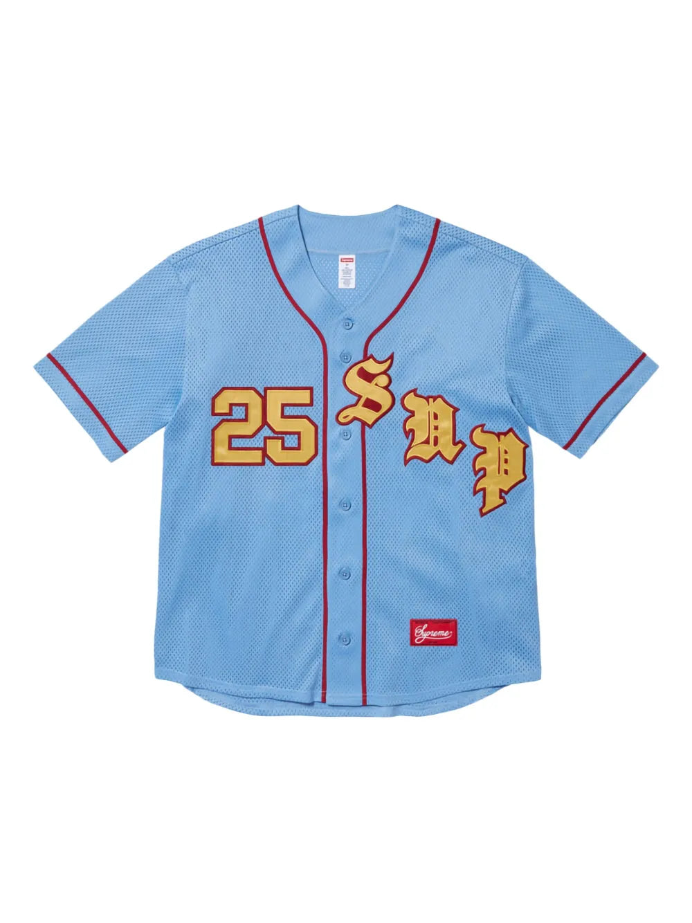 Supreme jersey de béisbol Old English "SS 25 - Light Blue" - Azul - imagen 1